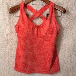 REI women's size Small sports bra tank w/removeable pads. Orange